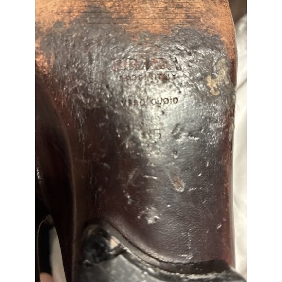 Prada Authentic Solid Brown Satin Leather Flat Slingback Sandals 5.5 - Picture 7 of 8